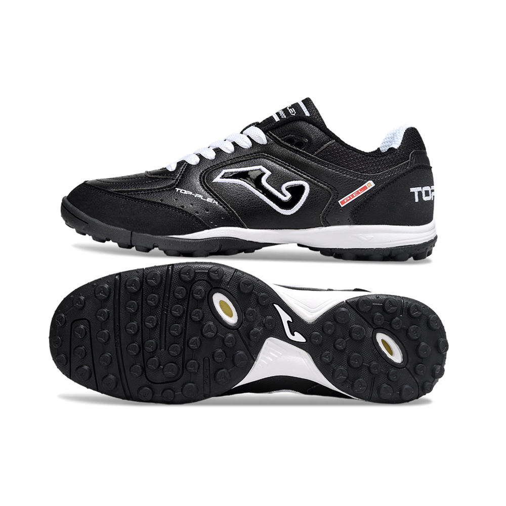 Chuteira Society Joma Top Flex Rebound TF Preta e Branca