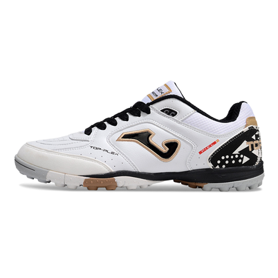 Chuteira Society Joma Top Flex Rebound TF Branca, Preta e Dourada