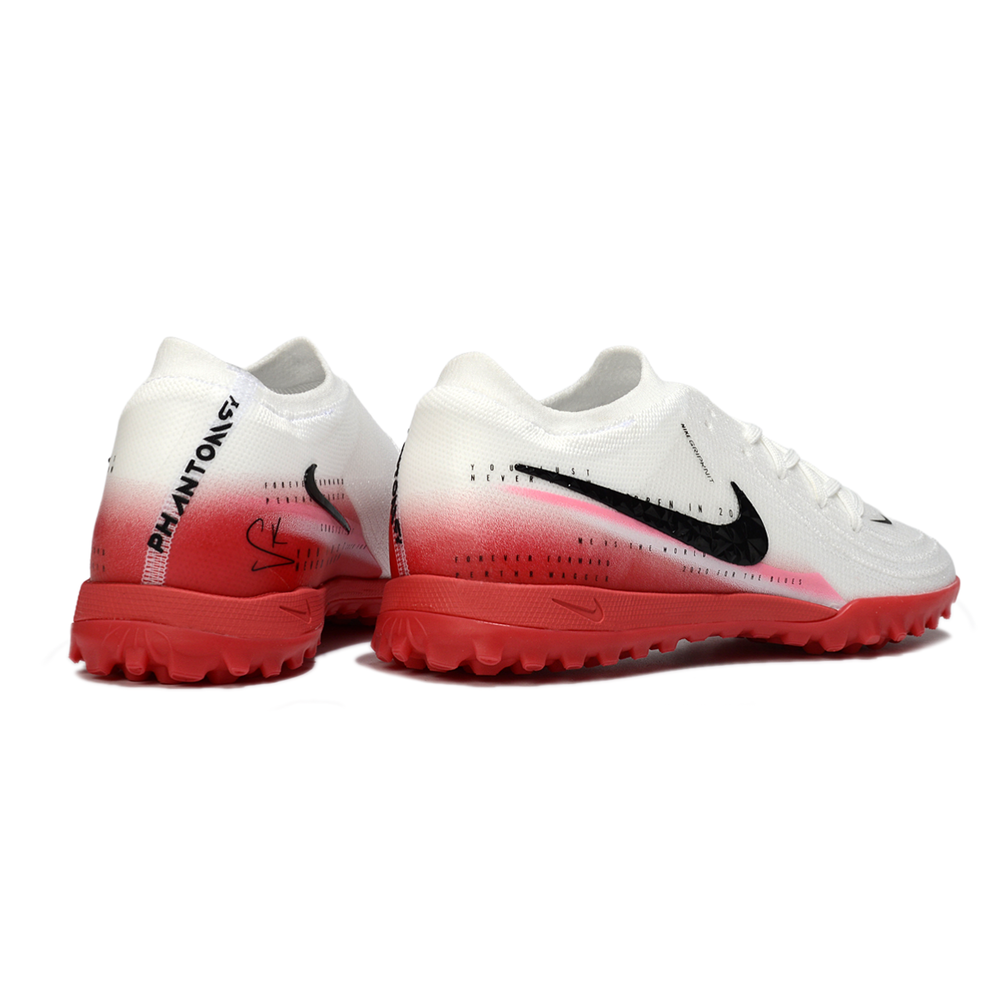 Chuteira Society Nike Phantom GX 2 Elite TF Branco e Vermelho