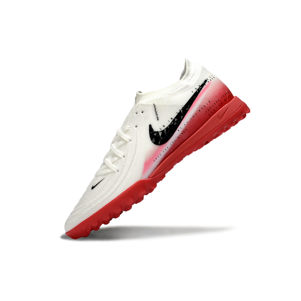 Chuteira Society Nike Phantom GX 2 Elite TF Branco e Vermelho