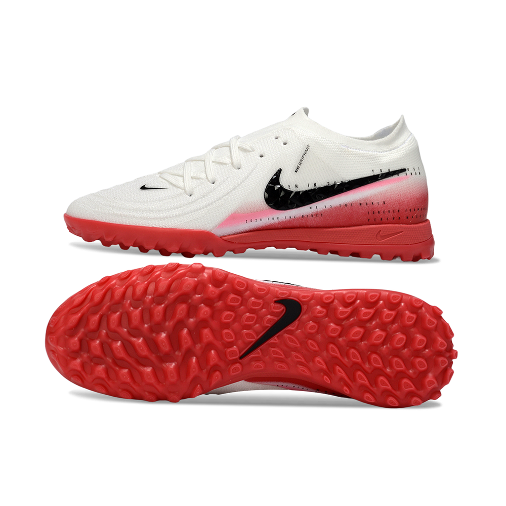 Chuteira Society Nike Phantom GX 2 Elite TF Branco e Vermelho