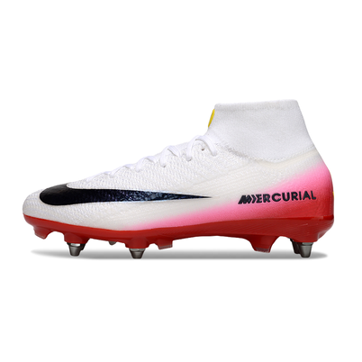 Chuteira Campo Nike Air Zoom Mercurial Superfly 10 Elite Trava Mista Branco e Vermelho