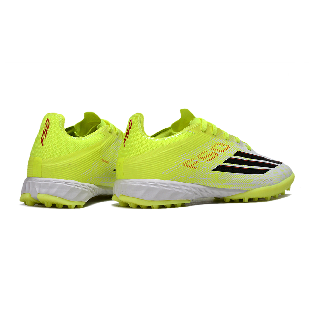 Chuteira Society Adidas F50 TF Verde e Branco