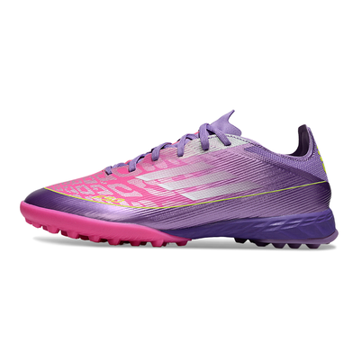Chuteira Society Adidas F50 TF Roxa e Rosa "Yamal"