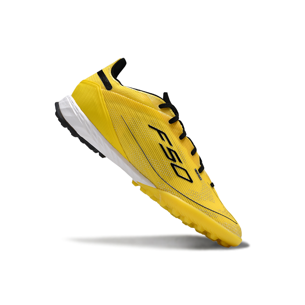 Chuteira Society Adidas F50 TF Amarela e Preto "Adizero"