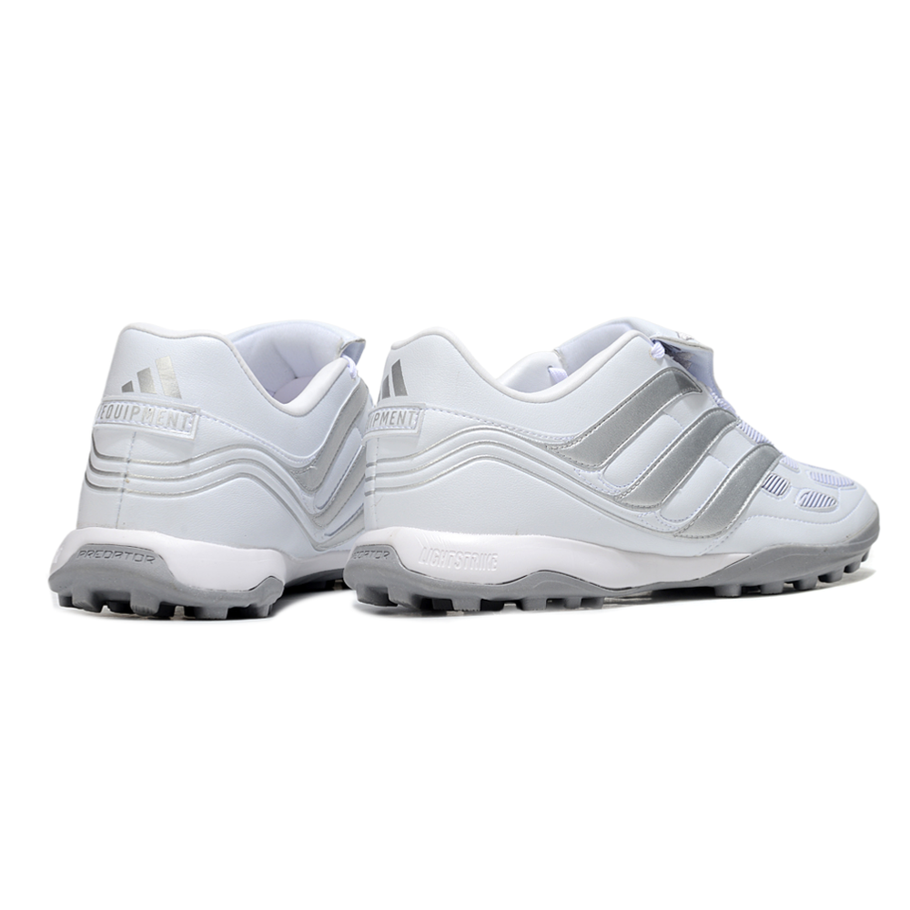 Chuteira Society Adidas Predator Precision TF Branca e Prata
