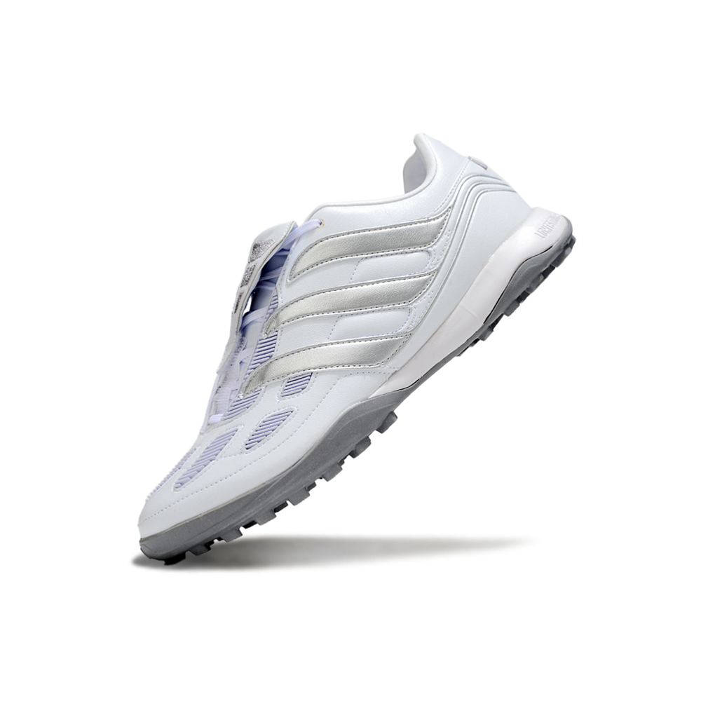 Chuteira Society Adidas Predator Precision TF Branca e Prata