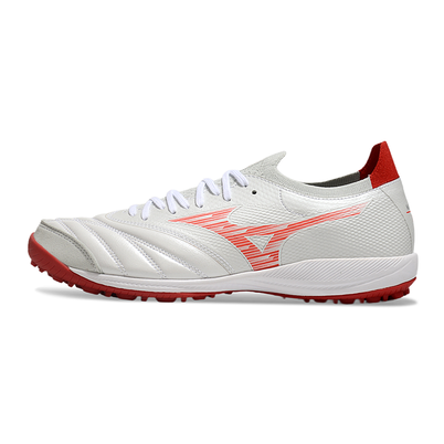 Chuteira Society Mizuno Morelia Neo Sala TF Branca e Vermelha