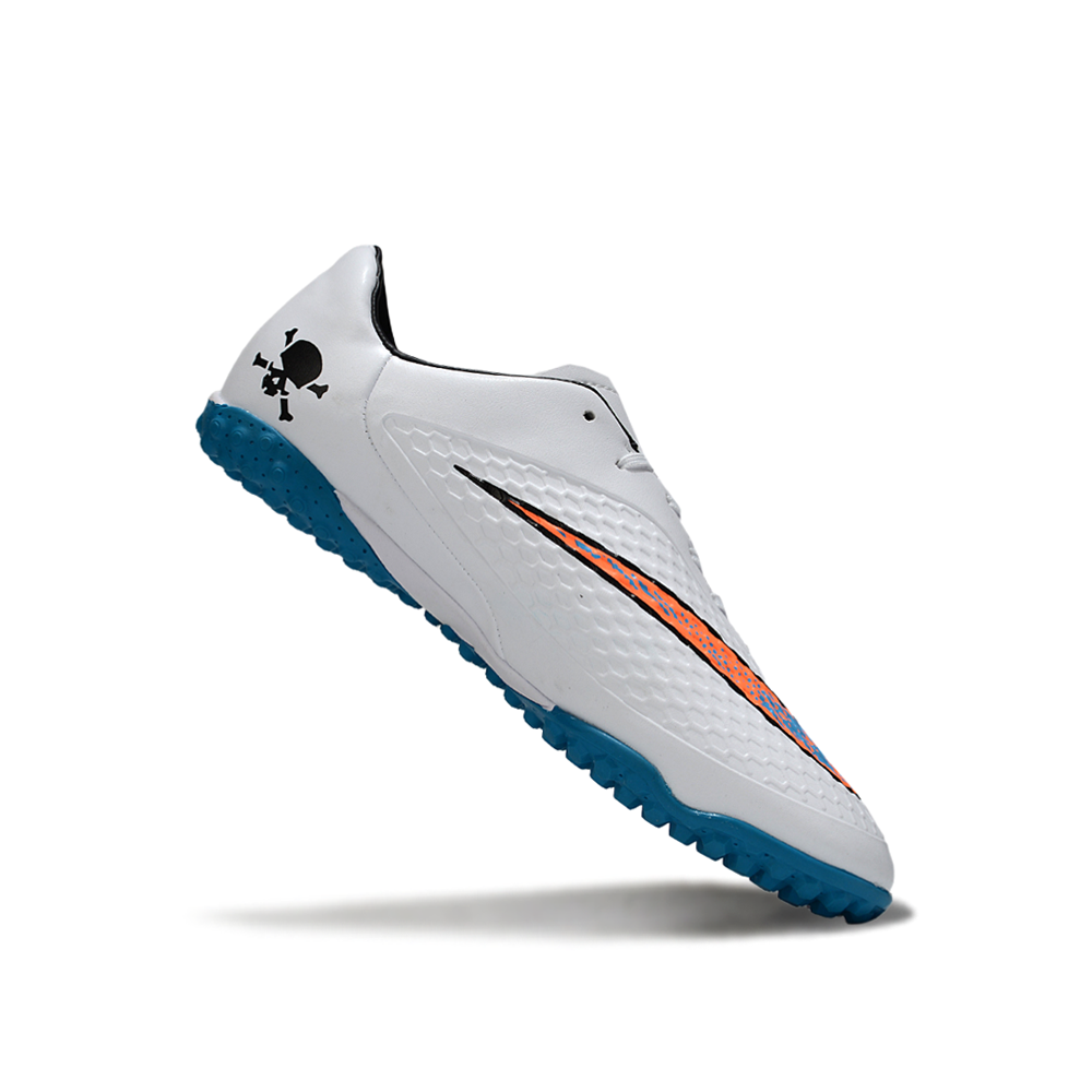 Chuteira Society Nike Hypervenom TF Branca e Azul