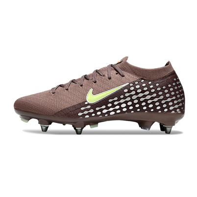 Chuteira Campo Nike Air Zoom Mercurial Vapor 16 Elite Trava Mista Marrom e Verde 
