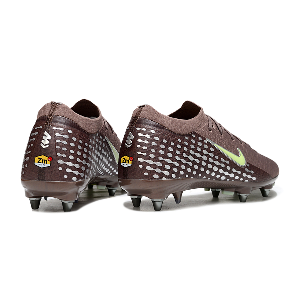 Chuteira Campo Nike Air Zoom Mercurial Vapor 16 Elite Trava Mista Marrom e Verde 