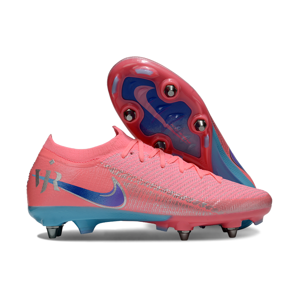 Chuteira Campo Nike Air Zoom Mercurial Vapor 16 Elite Trava Mista Rosa e Azul