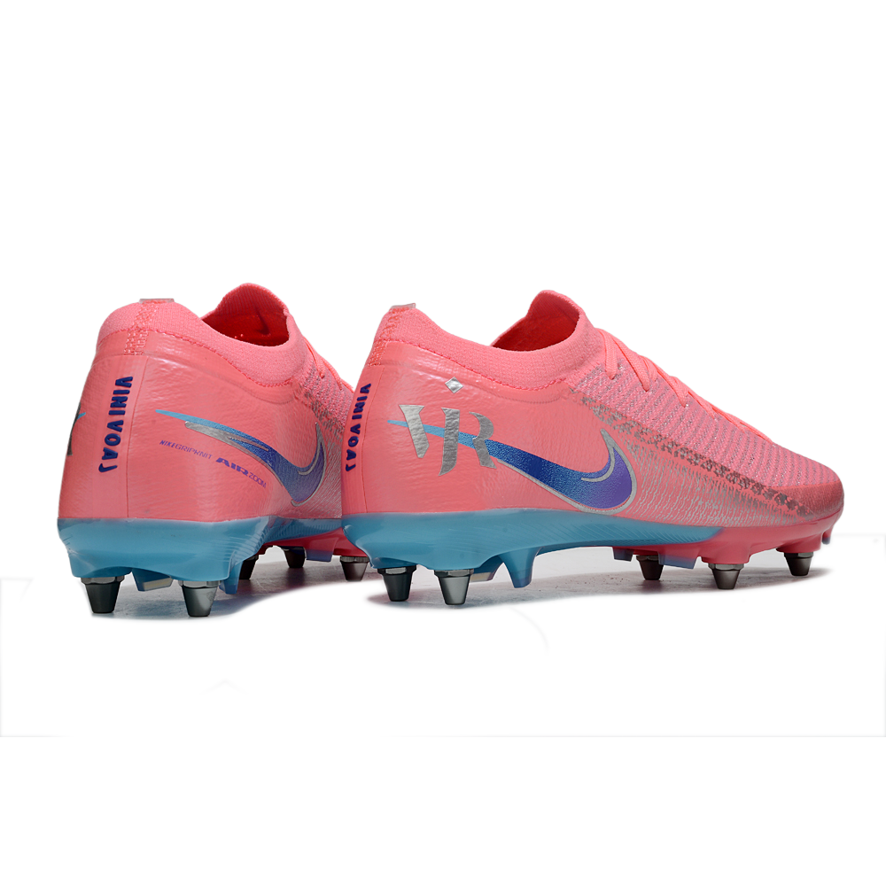 Chuteira Campo Nike Air Zoom Mercurial Vapor 16 Elite Trava Mista Rosa e Azul