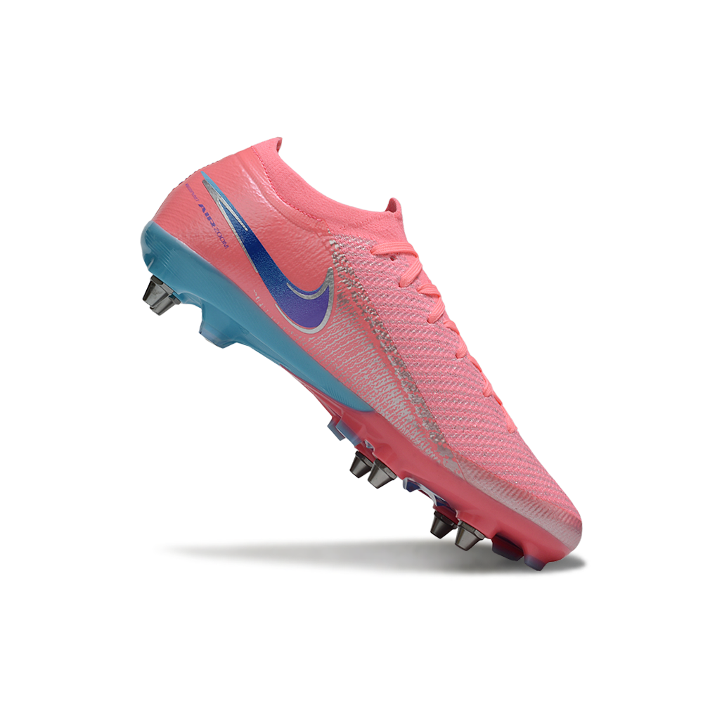 Chuteira Campo Nike Air Zoom Mercurial Vapor 16 Elite Trava Mista Rosa e Azul