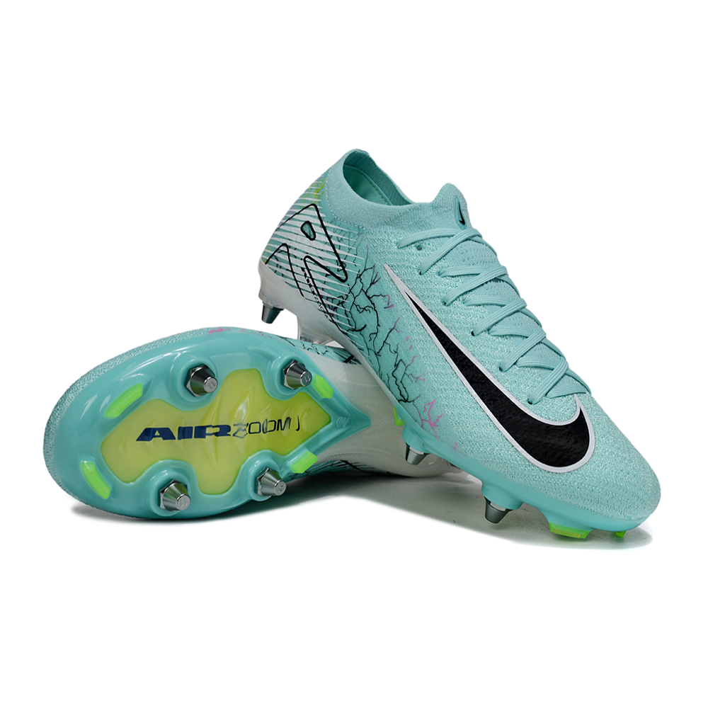 Chuteira Campo Nike Air Zoom Mercurial Vapor 16 Elite Trava Mista Verde e Preto