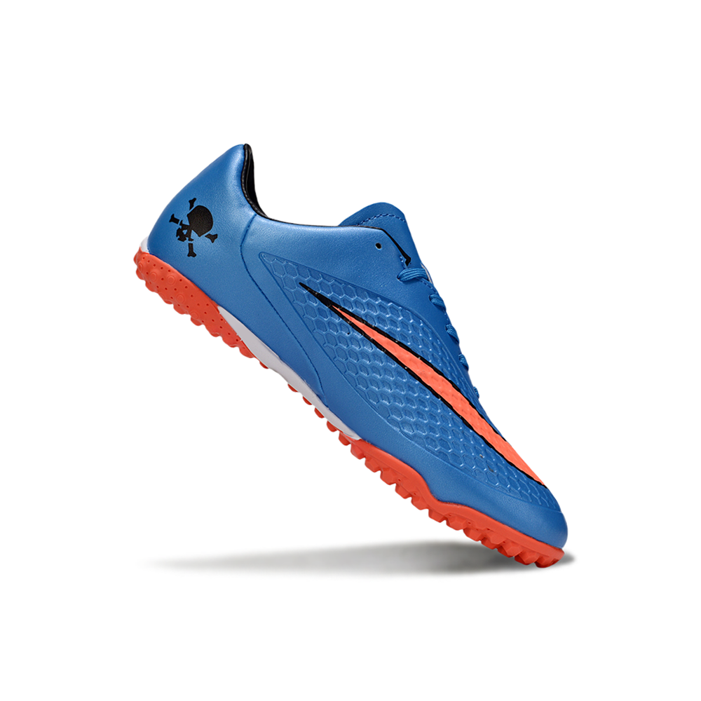 Chuteira Society Nike Hypervenom TF Azul e Laranja
