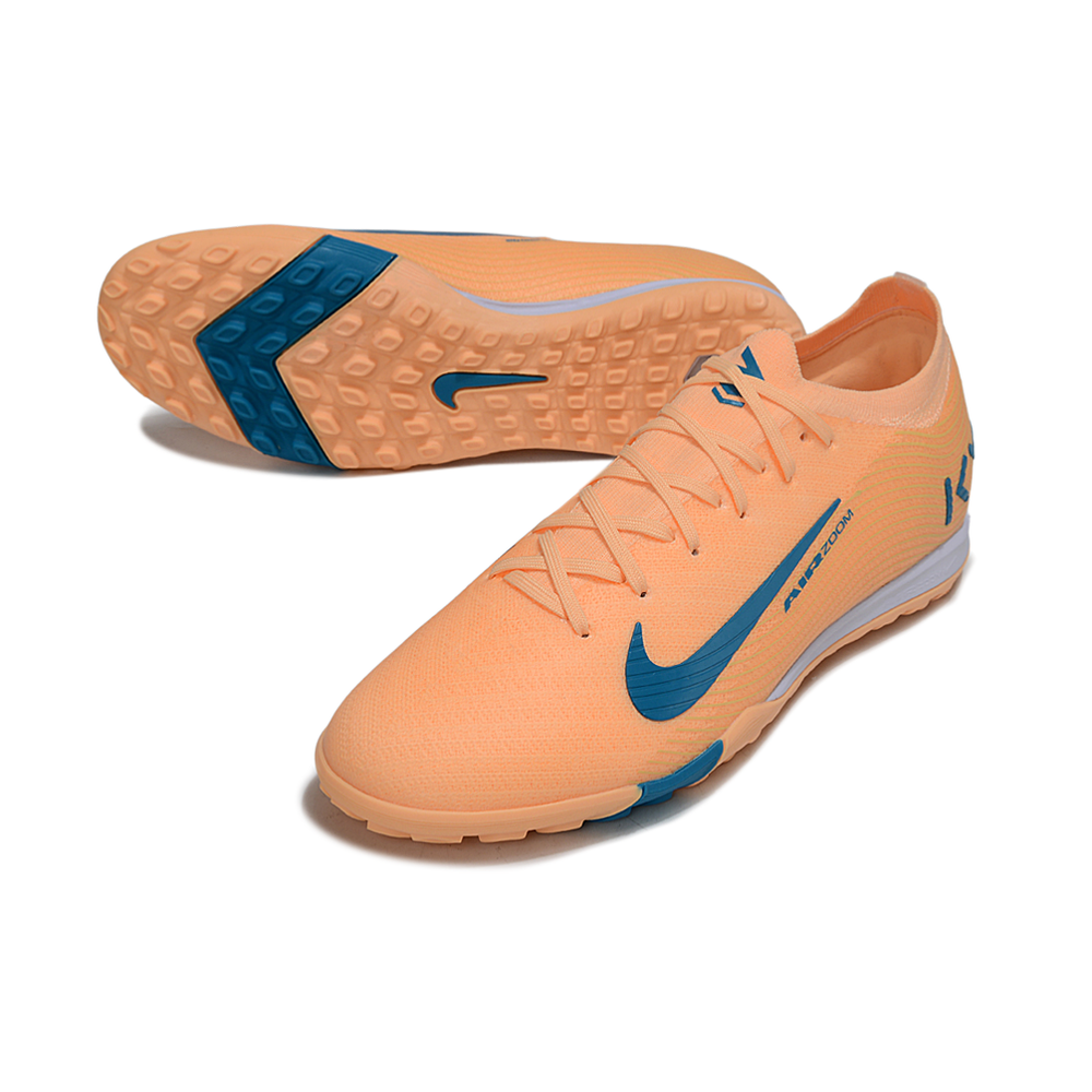 Chuteira Society Nike Air Zoom Mercurial Vapor 16 Elite TF Laranja e Azul