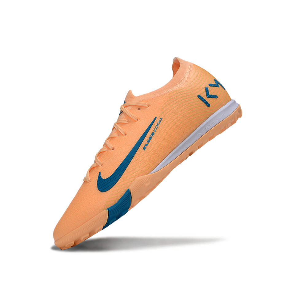 Chuteira Society Nike Air Zoom Mercurial Vapor 16 Elite TF Laranja e Azul
