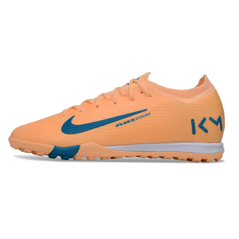 Chuteira Society Nike Air Zoom Mercurial Vapor 16 Elite TF Laranja e Azul