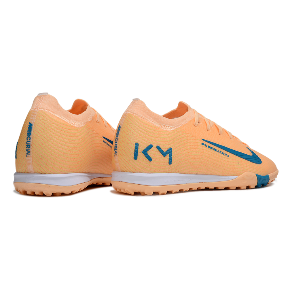 Chuteira Society Nike Air Zoom Mercurial Vapor 16 Elite TF Laranja e Azul