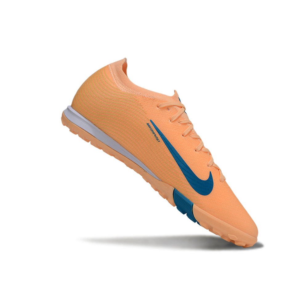 Chuteira Society Nike Air Zoom Mercurial Vapor 16 Elite TF Laranja e Azul