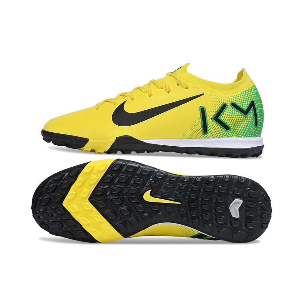 Chuteira Society Nike Air Zoom Mercurial Vapor 16 Elite TF Amarelo, Verde e Preto