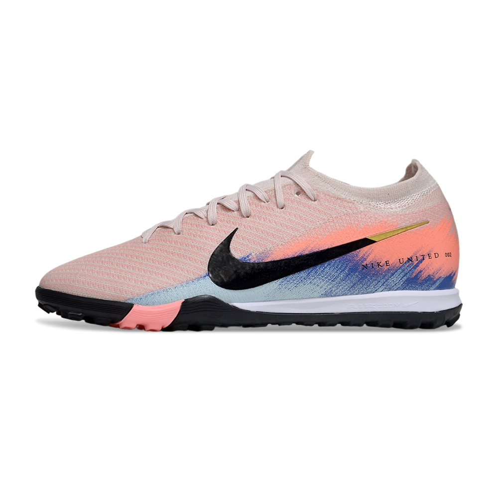 Chuteira Society Nike Air Zoom Mercurial Vapor 16 Elite TF Rosa e Azul