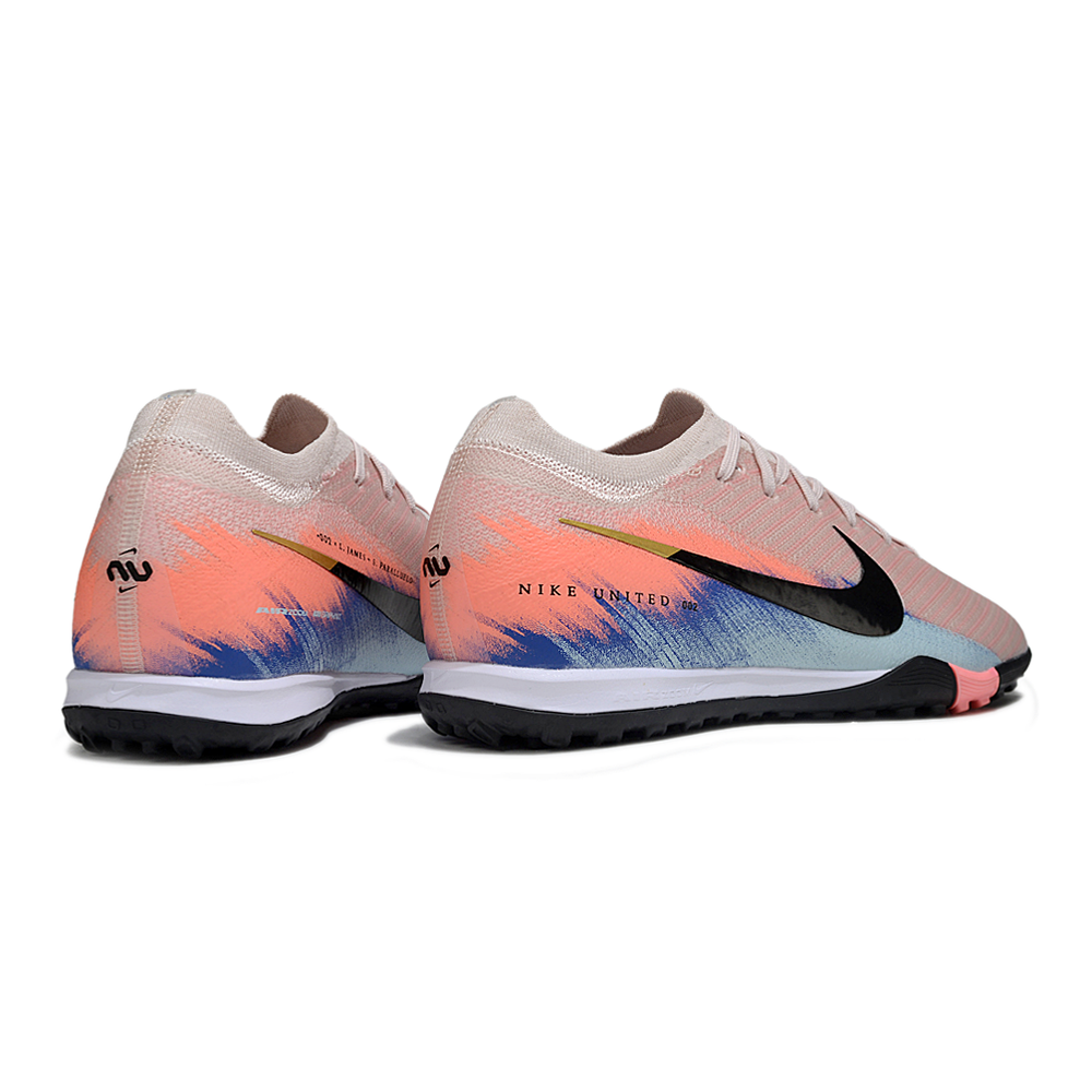 Chuteira Society Nike Air Zoom Mercurial Vapor 16 Elite TF Rosa e Azul
