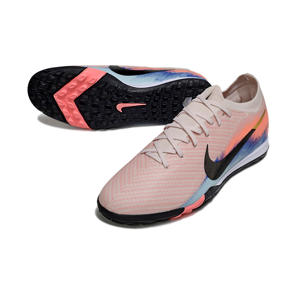 Chuteira Society Nike Air Zoom Mercurial Vapor 16 Elite TF Rosa e Azul