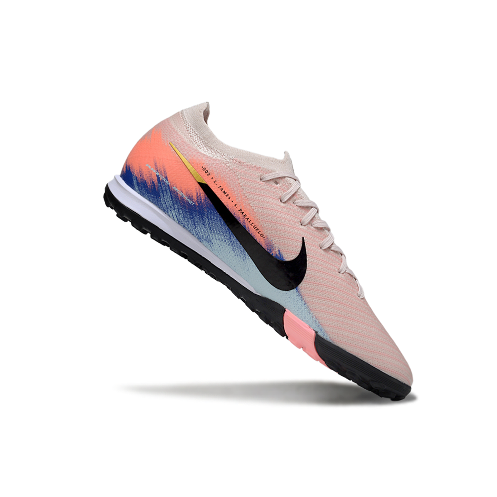 Chuteira Society Nike Air Zoom Mercurial Vapor 16 Elite TF Rosa e Azul