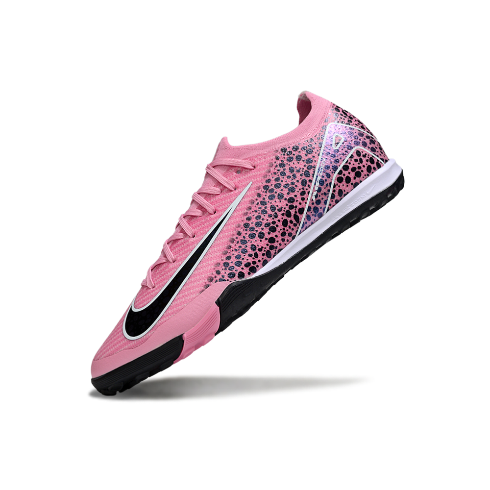 Chuteira Society Nike Air Zoom Mercurial Vapor 16 Elite TF Rosa e Preto