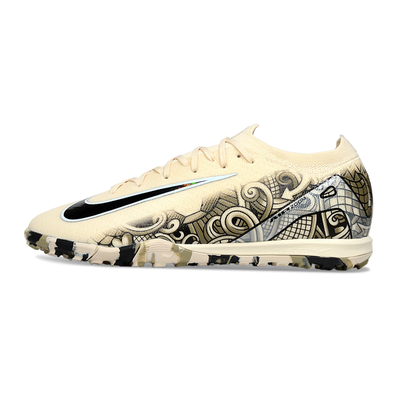 Chuteira Society Nike Air Zoom Mercurial Vapor 16 Elite TF Bege e Verde 