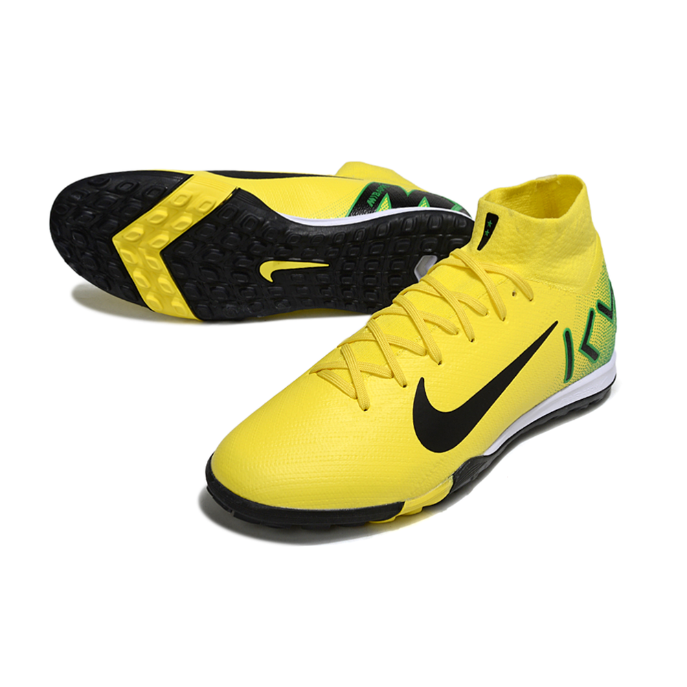 Chuteira Society Nike Air Zoom Mercurial Superfly 10 Elite TF Amarela e Preta