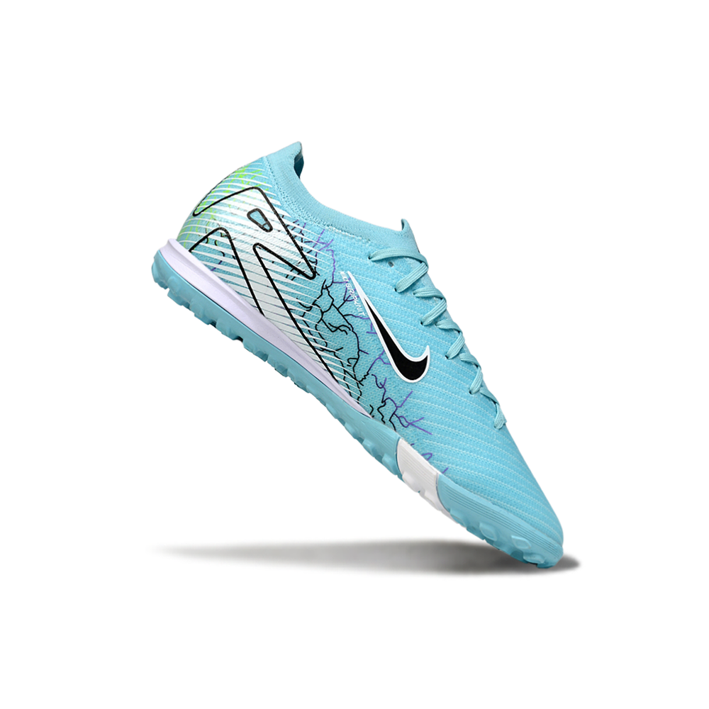 Chuteira Society Nike Air Zoom Mercurial Vapor 16 Elite TF Azul e Branco