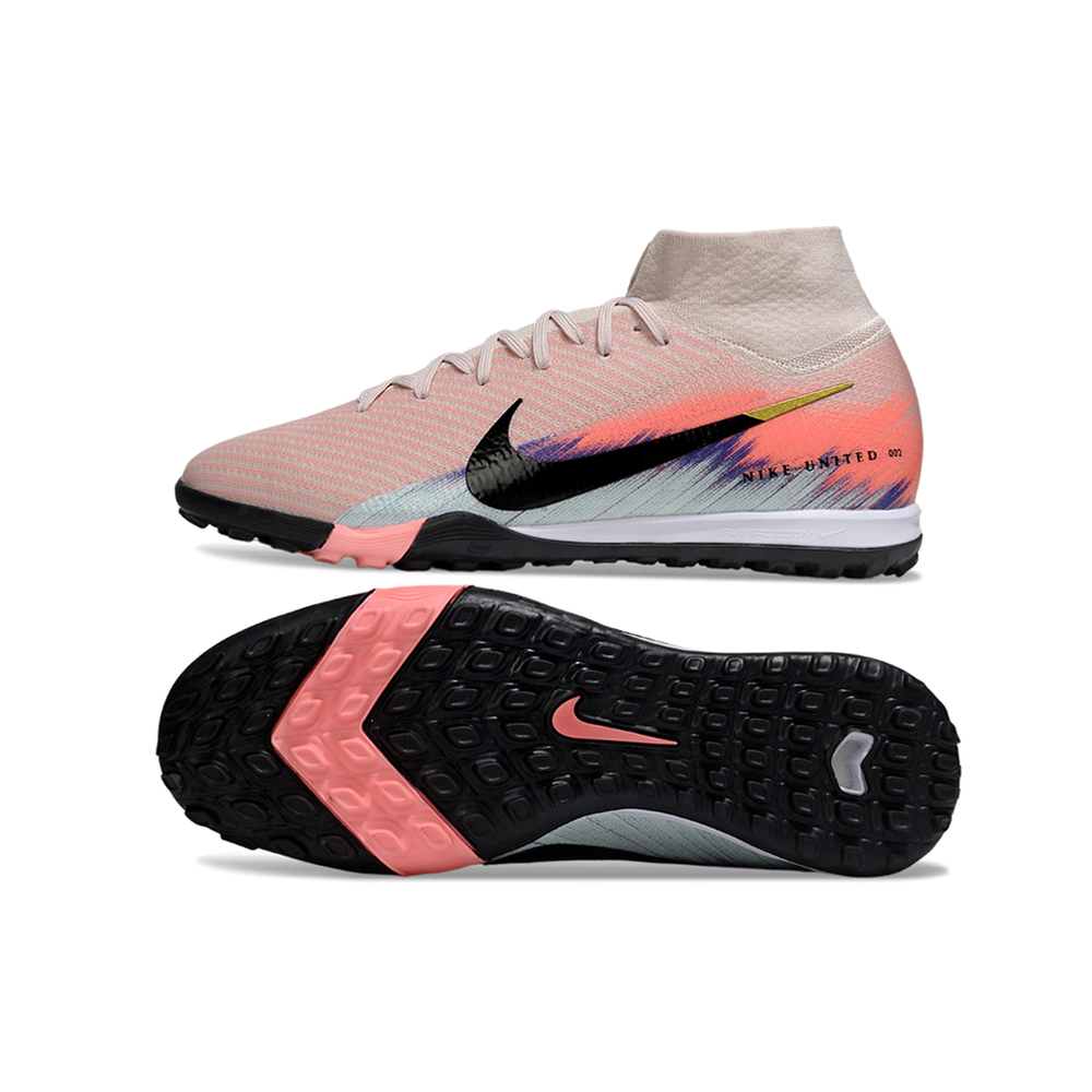 Chuteira Society Nike Air Zoom Mercurial Superfly 10 Elite TF Rosa "Nike United"