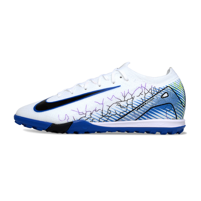 Chuteira Society Nike Air Zoom Mercurial Vapor 16 Elite TF Branco e Azul