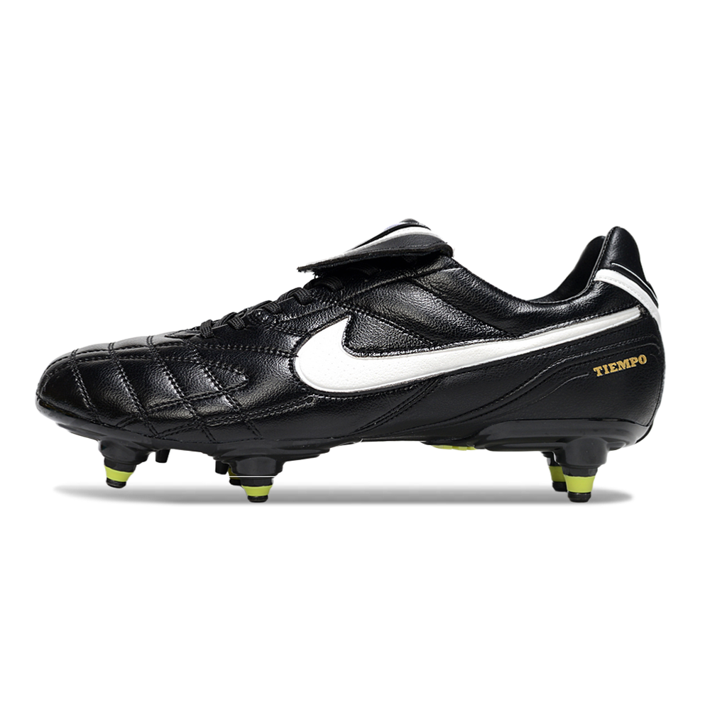 Chuteira Campo Nike Tiempo Legend 3 Elite Trava Mista Preta e Branca