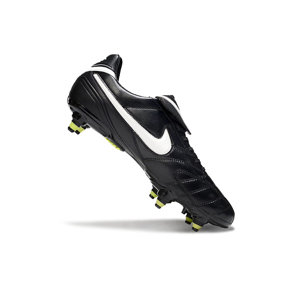 Chuteira Campo Nike Tiempo Legend 3 Elite Trava Mista Preta e Branca