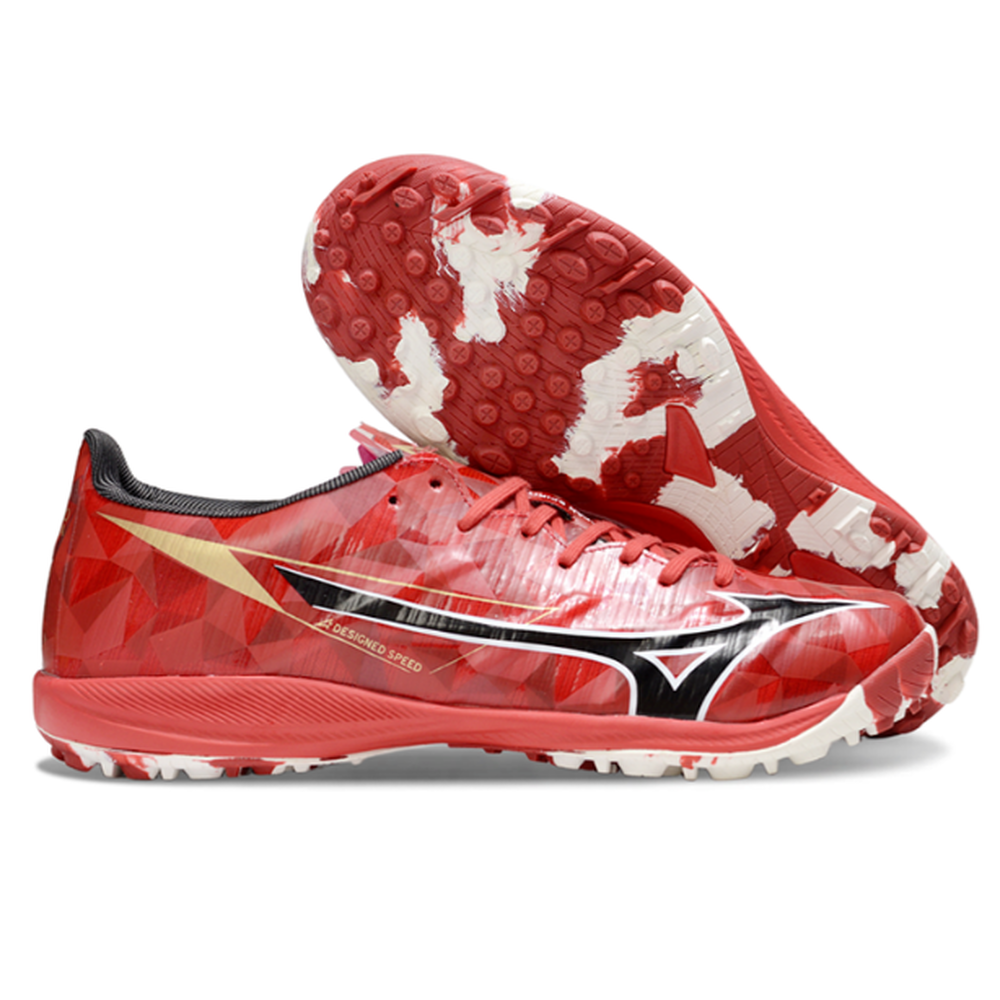 Chuteira Society Mizuno Alpha TF Vermelha e Preta "Ruby Red"