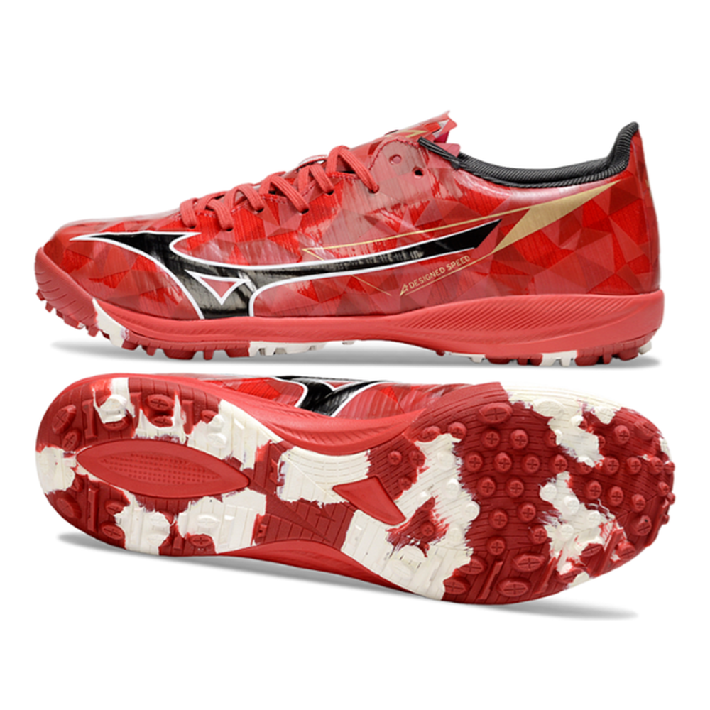 Chuteira Society Mizuno Alpha TF Vermelha e Preta "Ruby Red"