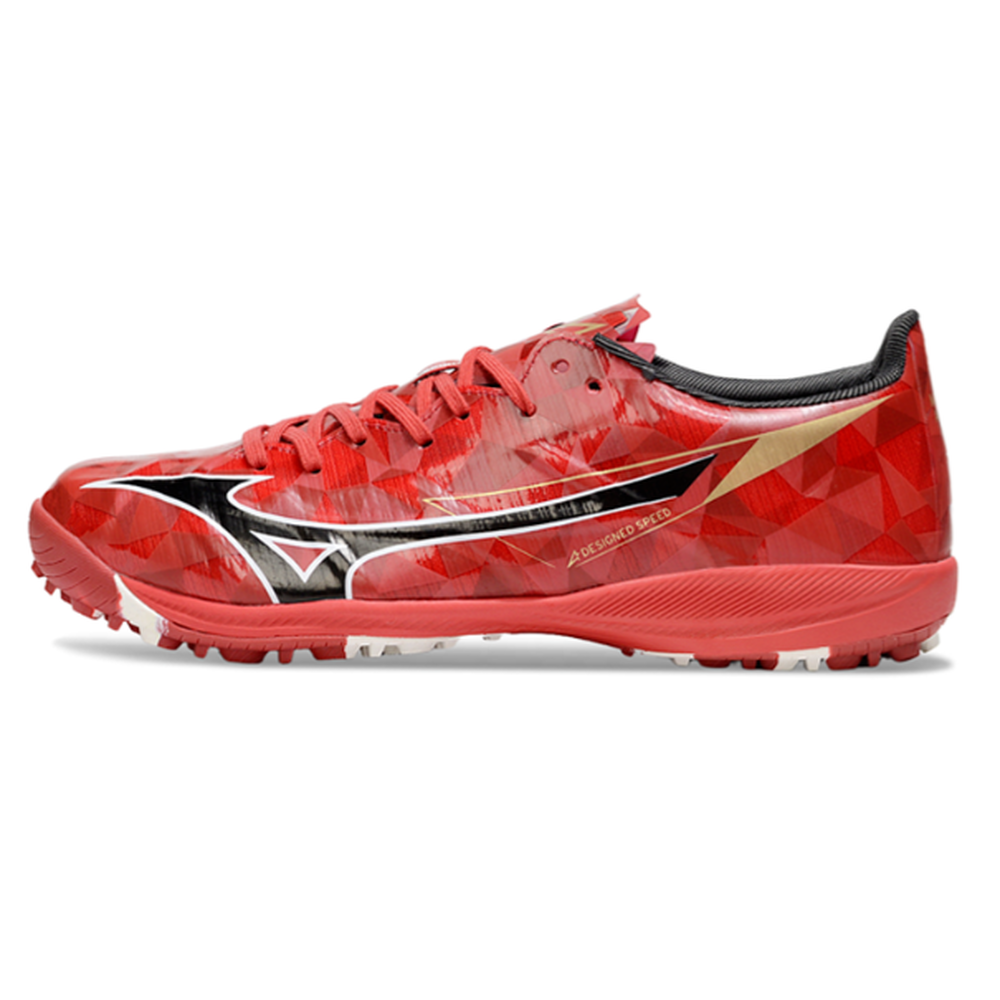 Chuteira Society Mizuno Alpha TF Vermelha e Preta "Ruby Red"