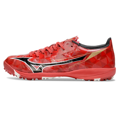 Chuteira Society Mizuno Alpha TF Vermelha e Preta "Ruby Red"
