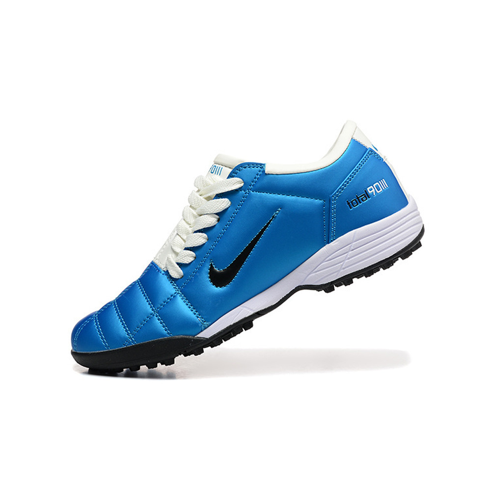 Chuteira Society Nike Total 90 TF Azul e Branca