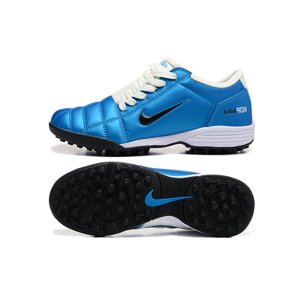 Chuteira Society Nike Total 90 TF Azul e Branca