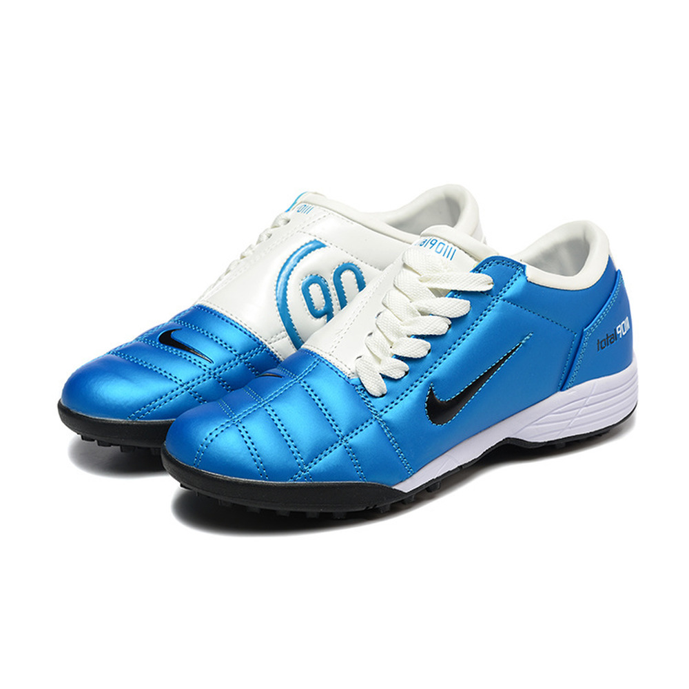 Chuteira Society Nike Total 90 TF Azul e Branca