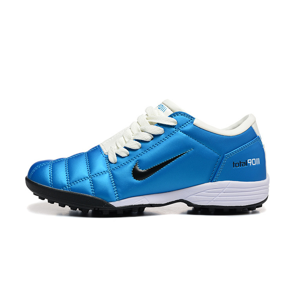 Chuteira Society Nike Total 90 TF Azul e Branca