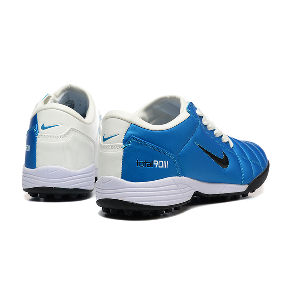 Chuteira Society Nike Total 90 TF Azul e Branca