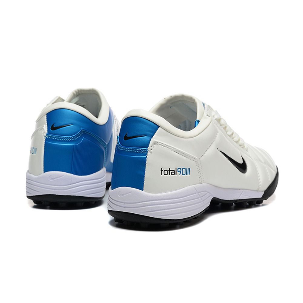 Chuteira Society Nike Total 90 TF Branca e Azul