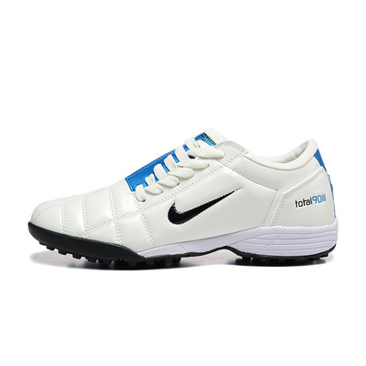 Chuteira Society Nike Total 90 TF Branca e Azul