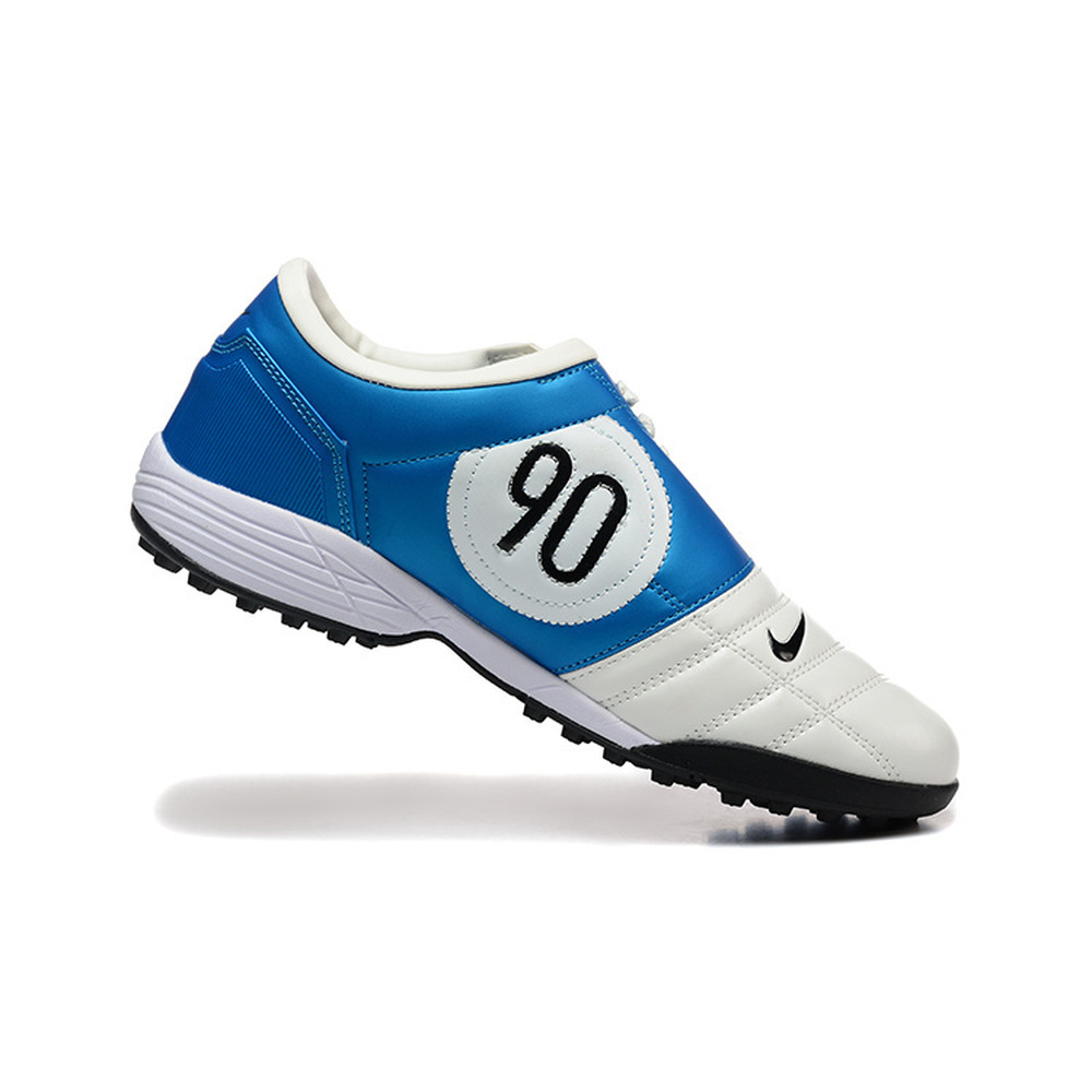Chuteira Society Nike Total 90 TF Branca e Azul